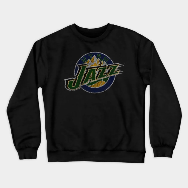 utah jazz vintage Crewneck Sweatshirt by guyfawkes.art